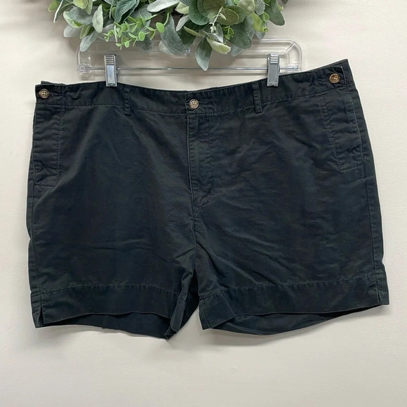 Eddie Bauer Vashon Fit Shorts Black Cotton 18 - Picture 1 of 15